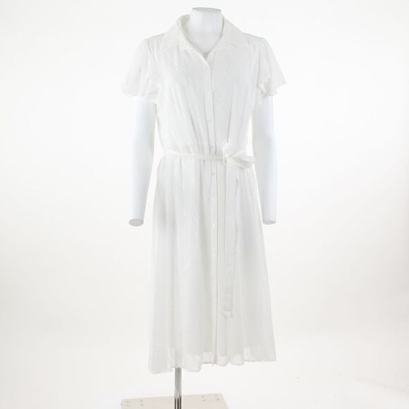 T Tahari Flutter Sleeve Midi Dress - Picture 2 of 5